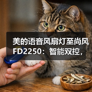 美的语音风扇灯至尚风FD2250:智能双控,三段调色(图3) 智能风扇灯语音控制 百变灯光静音送风-润德福屋智家网(图3)