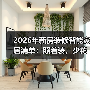 2026年新房装修智能家居清单：照着装，少花10万冤枉钱(图1)