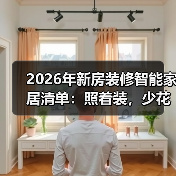 2026年新房装修智能家居清单：照着装，少花10万冤枉钱(图2)