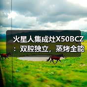 火星人集成灶X50BCZ:双腔独立,蒸烤全能(图2) 健康美味新选择:智能蒸烤独立集成灶-润德福屋智家网(图2)