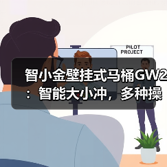 智小金壁挂式马桶GW2:智能大小冲,多种操作模式(图2) 智能马桶怎么选?这款42项检测通过的型号值得入手吗-耀途润德福屋智家网(图2)