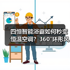 四恒智能浴霸如何秒变恒温空调？360°环形风口设计(图3)