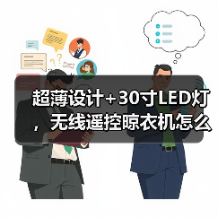 超薄设计+30寸LED灯，无线遥控晾衣机怎么选？(图4)